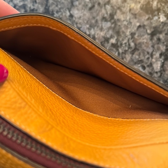 Coach Yellow and Red Crossbody Camera Bag with gunmetal accents EUC - Picture 16 of 17